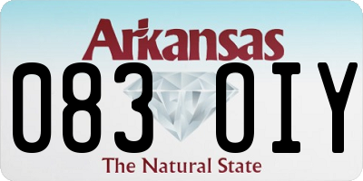 AR license plate 083OIY