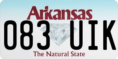 AR license plate 083UIK