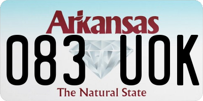 AR license plate 083UOK