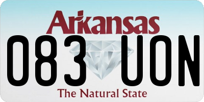 AR license plate 083UON