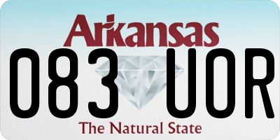 AR license plate 083UOR