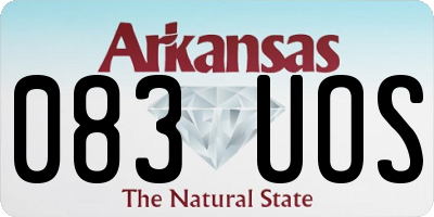 AR license plate 083UOS
