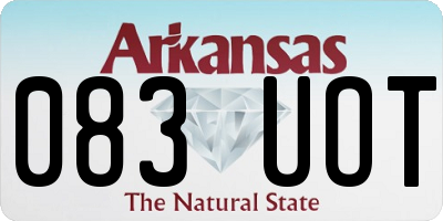 AR license plate 083UOT