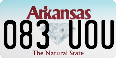AR license plate 083UOU