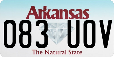 AR license plate 083UOV