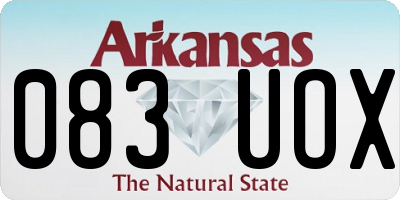 AR license plate 083UOX