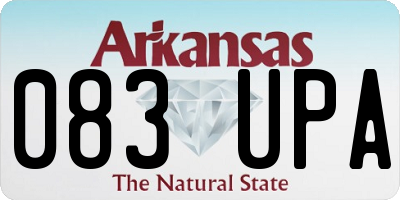 AR license plate 083UPA