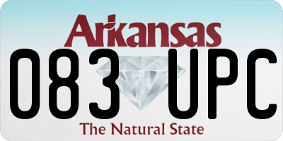 AR license plate 083UPC