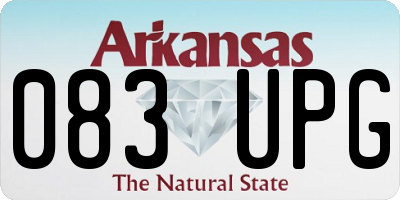 AR license plate 083UPG