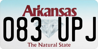 AR license plate 083UPJ