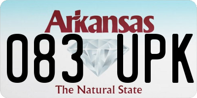 AR license plate 083UPK