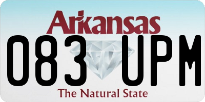 AR license plate 083UPM