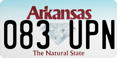 AR license plate 083UPN