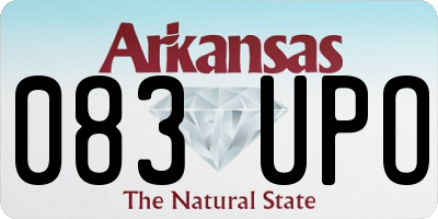 AR license plate 083UPO
