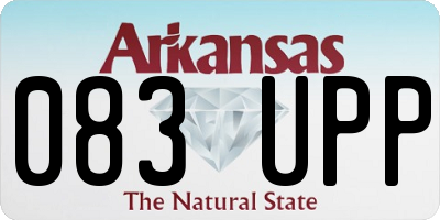 AR license plate 083UPP
