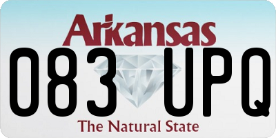 AR license plate 083UPQ