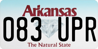 AR license plate 083UPR