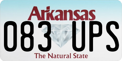 AR license plate 083UPS