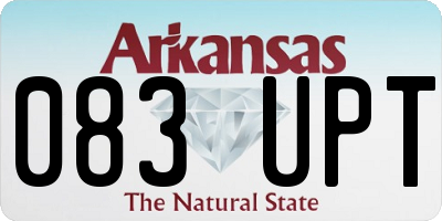 AR license plate 083UPT