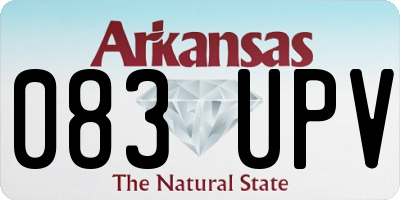 AR license plate 083UPV