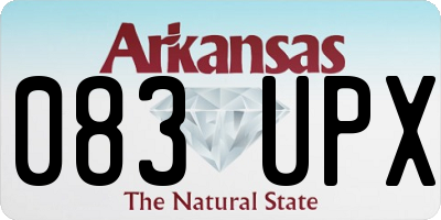 AR license plate 083UPX