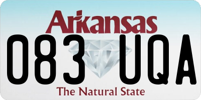 AR license plate 083UQA