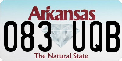 AR license plate 083UQB