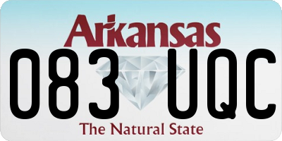 AR license plate 083UQC