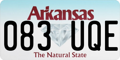 AR license plate 083UQE