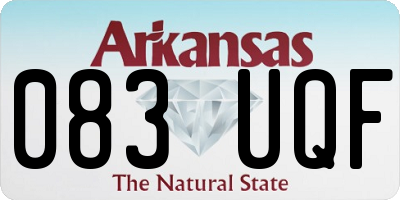 AR license plate 083UQF