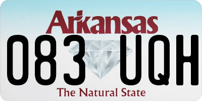 AR license plate 083UQH