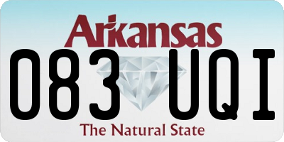 AR license plate 083UQI