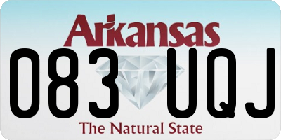 AR license plate 083UQJ