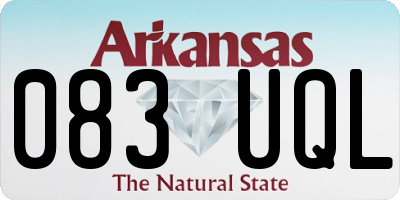 AR license plate 083UQL