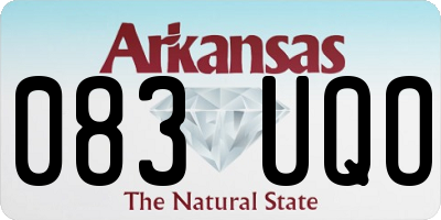 AR license plate 083UQO
