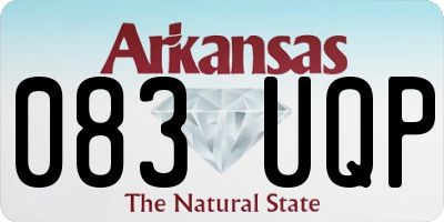 AR license plate 083UQP