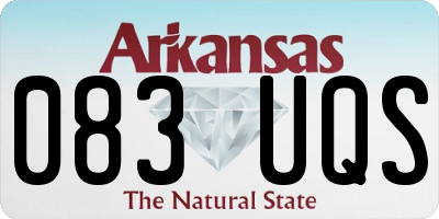 AR license plate 083UQS