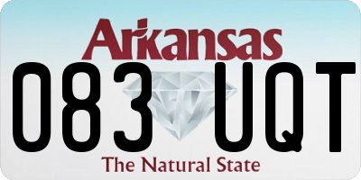 AR license plate 083UQT
