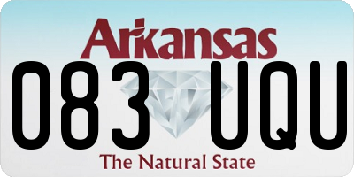 AR license plate 083UQU