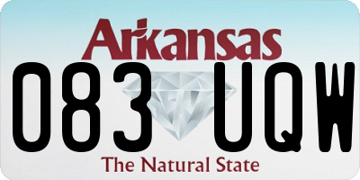 AR license plate 083UQW