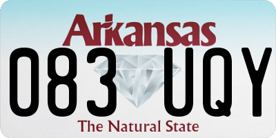 AR license plate 083UQY