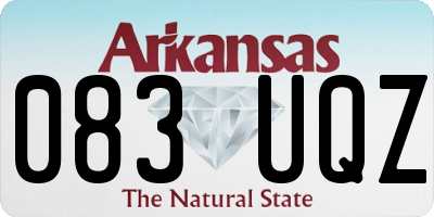 AR license plate 083UQZ