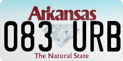 AR license plate 083URB