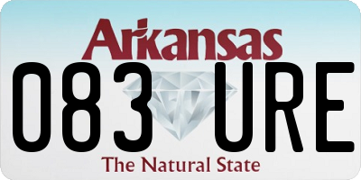 AR license plate 083URE