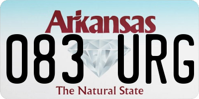 AR license plate 083URG
