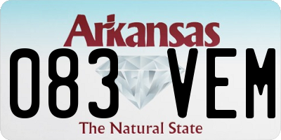 AR license plate 083VEM