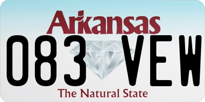 AR license plate 083VEW