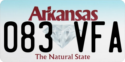 AR license plate 083VFA