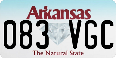 AR license plate 083VGC