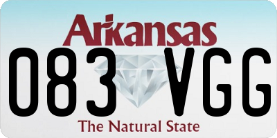 AR license plate 083VGG
